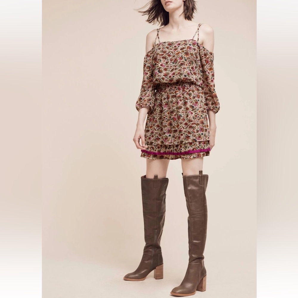 ANTHROPOLOGIE EVERETT OFF-THE-SHOULDER DRESS by FLOREAT 12P Bohemian festival